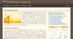 Desktop Screenshot of lichttherapie-lampe.de