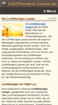 Mobile Screenshot of lichttherapie-lampe.de