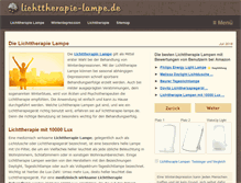 Tablet Screenshot of lichttherapie-lampe.de